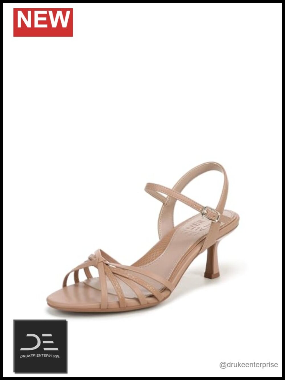 Strappy Heeled Sandals with Sculpted Low Heel PU